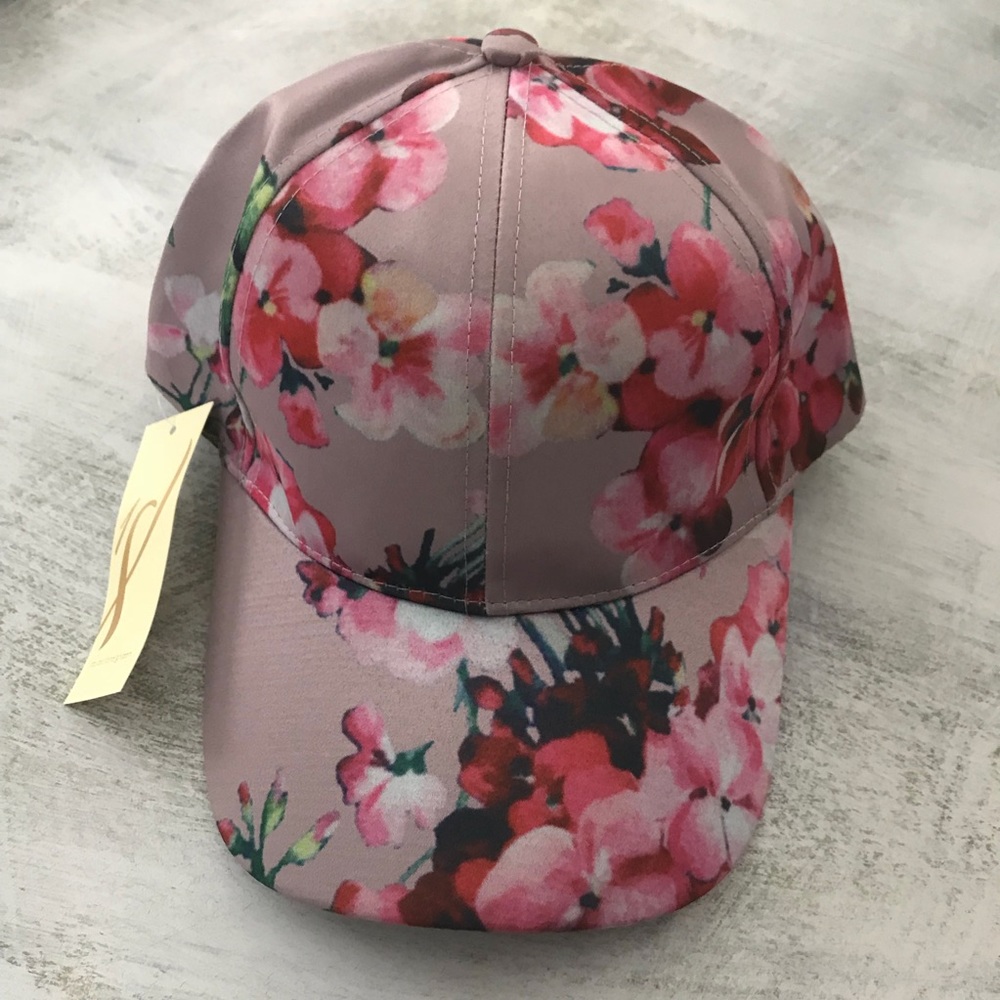 Collection Eighteen Pink Floral Baseball Hat NWT